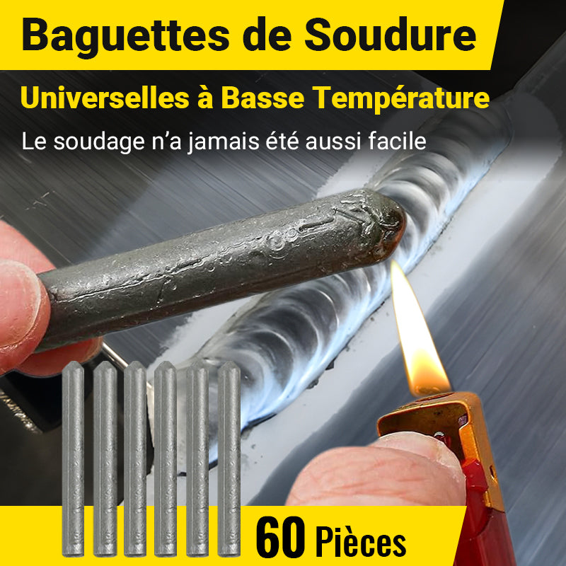 De rduction Baguettes de Soudure Universelles Basse Temprature Soudez Aluminium, Acier & Cuivre en 1 Clic