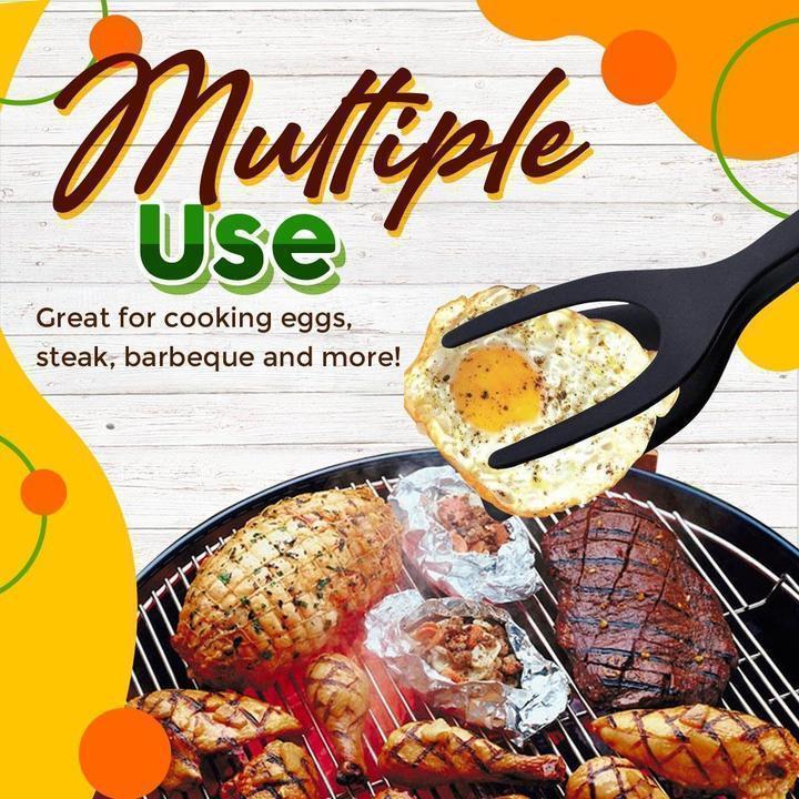 LIMITE 50% DE RDUCTION Pince-Spatule 2 en 1 Antiadhsif, Silicone, Polyvalent