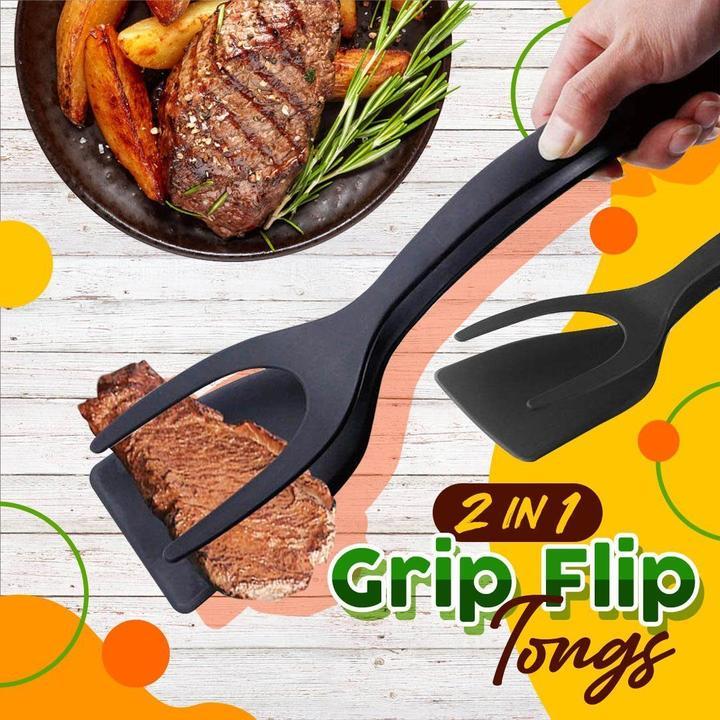 LIMITE 50% DE RDUCTION Pince-Spatule 2 en 1 Antiadhsif, Silicone, Polyvalent