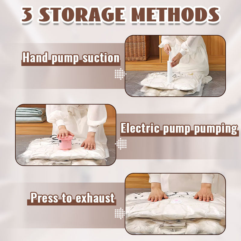 Sac de rangement sous vide saisonnier pour doudoune suspendue