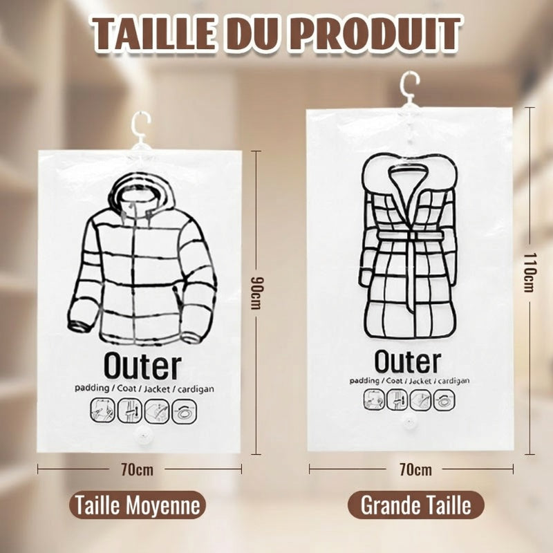 Sac sous vide suspendu