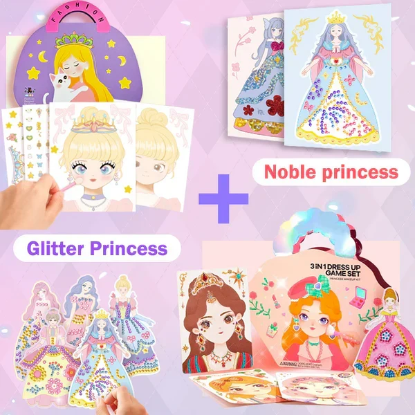 Exceptionnels 50 % de rduction Ensemble de jeu 3 en 1 pour habiller et maquiller une princesse