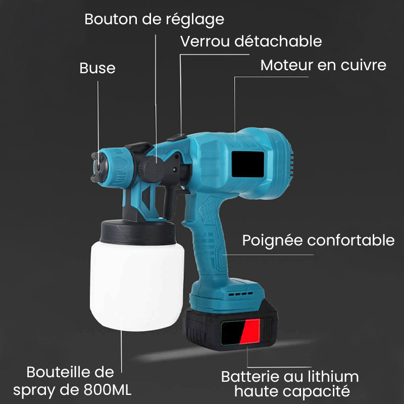 De rduction Pistolet Peinture lectrique Sans Fil