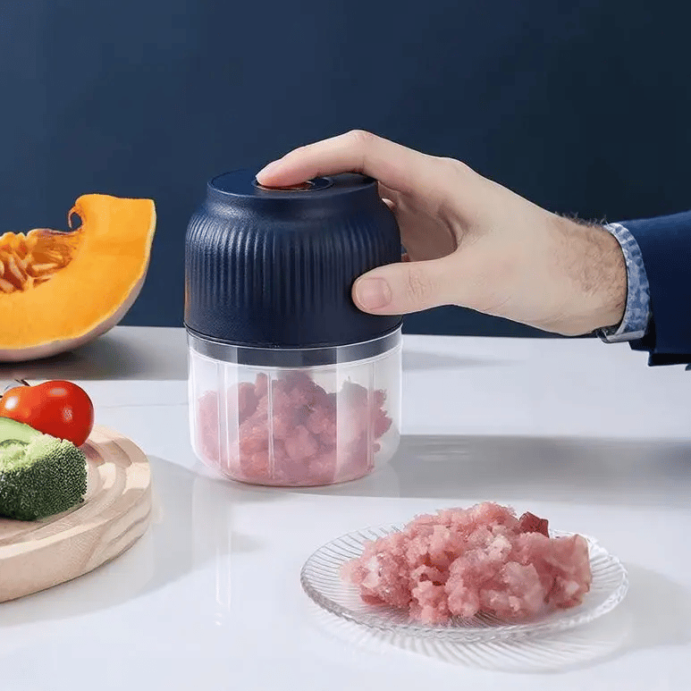 Multifunctional cordless electric mini garlic chopper