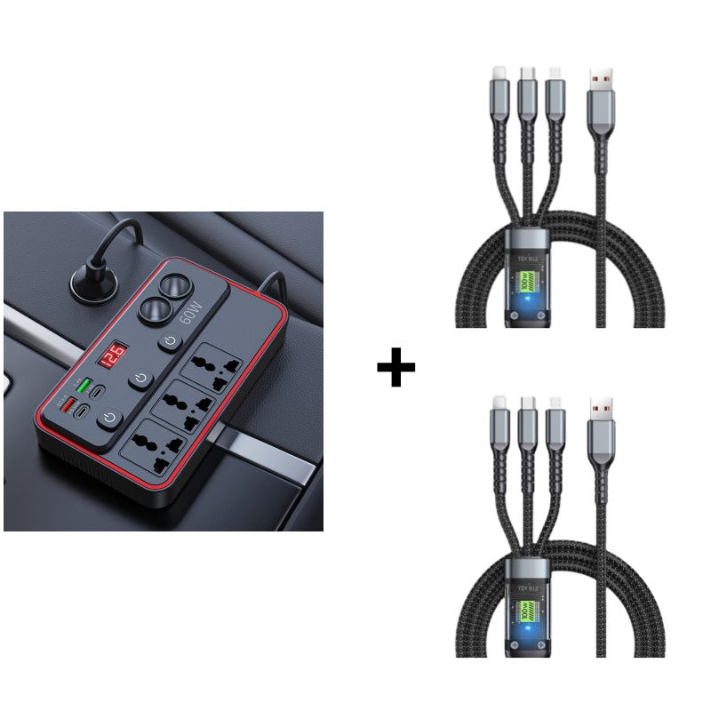 Chargeur Voiture Multifonction | Prises Secteur + Ports USB Charge Rapide