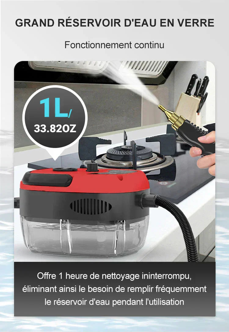 Dure limite 50% de rduction 500W Nettoyeur Vapeur Haute Temprature Pressurise Portatif