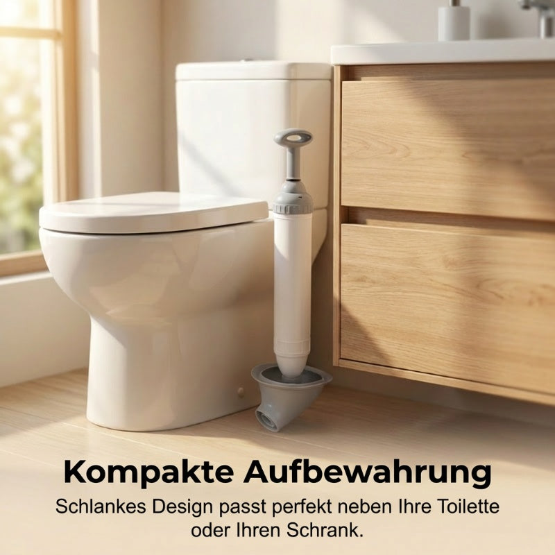 Hochdruck-Rohrreiniger für Toiletten – Haushaltsgebrauch, sofortige Beseitigung von Verstopfungen, ohne Chemikalien, ohne Schmutz