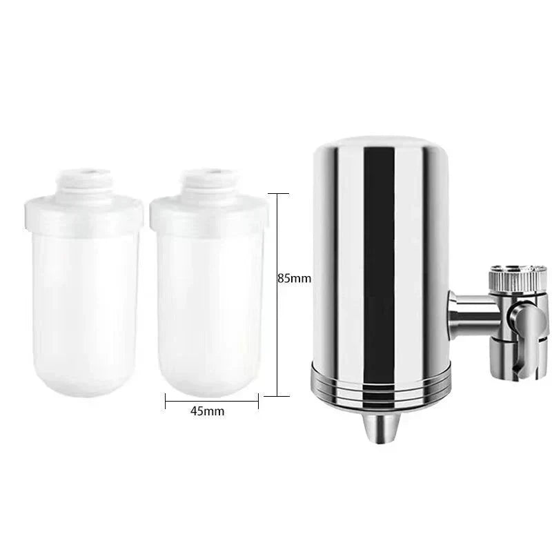 Edelstahl-Wasserhahnfilter für den Haushalt, installationsfrei