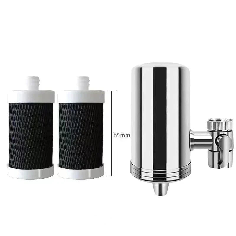Edelstahl-Wasserhahnfilter für den Haushalt, installationsfrei
