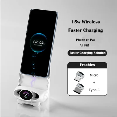 Vente du 35% de rduction Mini chaise avec chargeur rapide sans fil, support de tlphone multifonctionnel