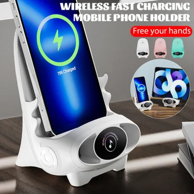 Vente du 35% de rduction Mini chaise avec chargeur rapide sans fil, support de tlphone multifonctionnel