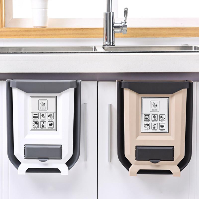Obtenez 5 rouleaux de sacs poubelle gratuitement Poubelle pliable pour armoires de cuisine