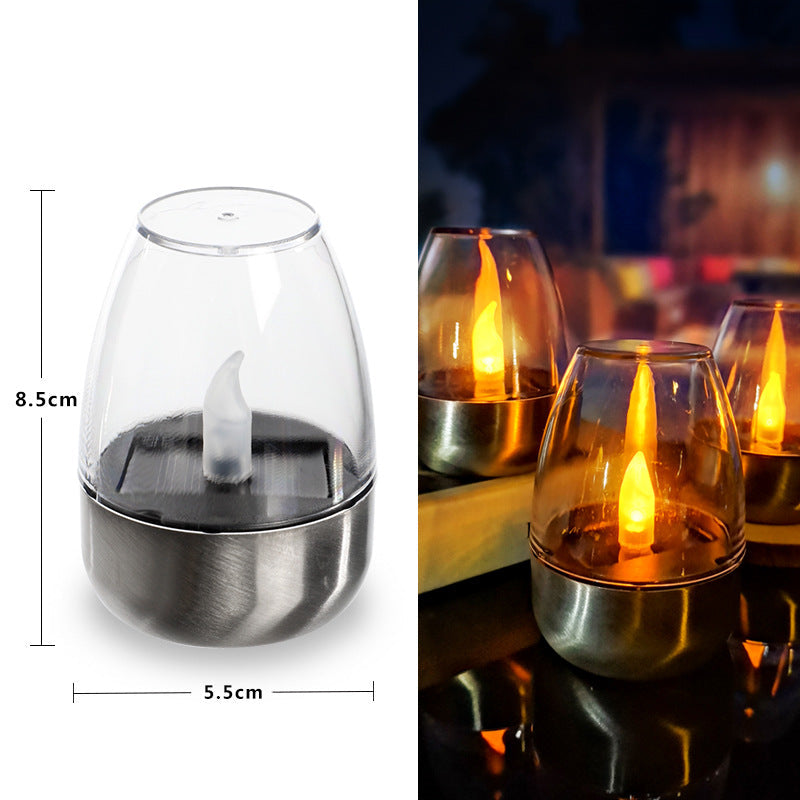 Lot de 6 lampes de table solaires LED Sans flamme et tanches, allumage/extinction automatique avec capteur crpusculaire pour le jardin et les ftes