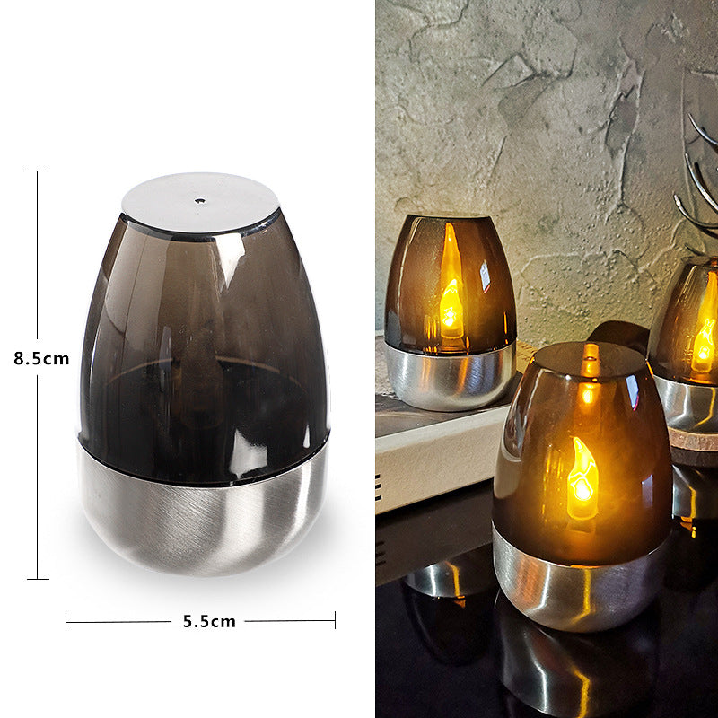 Lot de 6 lampes de table solaires LED Sans flamme et tanches, allumage/extinction automatique avec capteur crpusculaire pour le jardin et les ftes