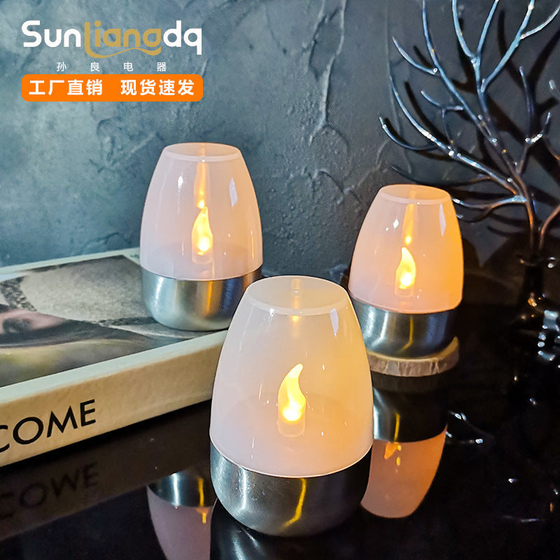 Lot de 6 lampes de table solaires LED Sans flamme et tanches, allumage/extinction automatique avec capteur crpusculaire pour le jardin et les ftes