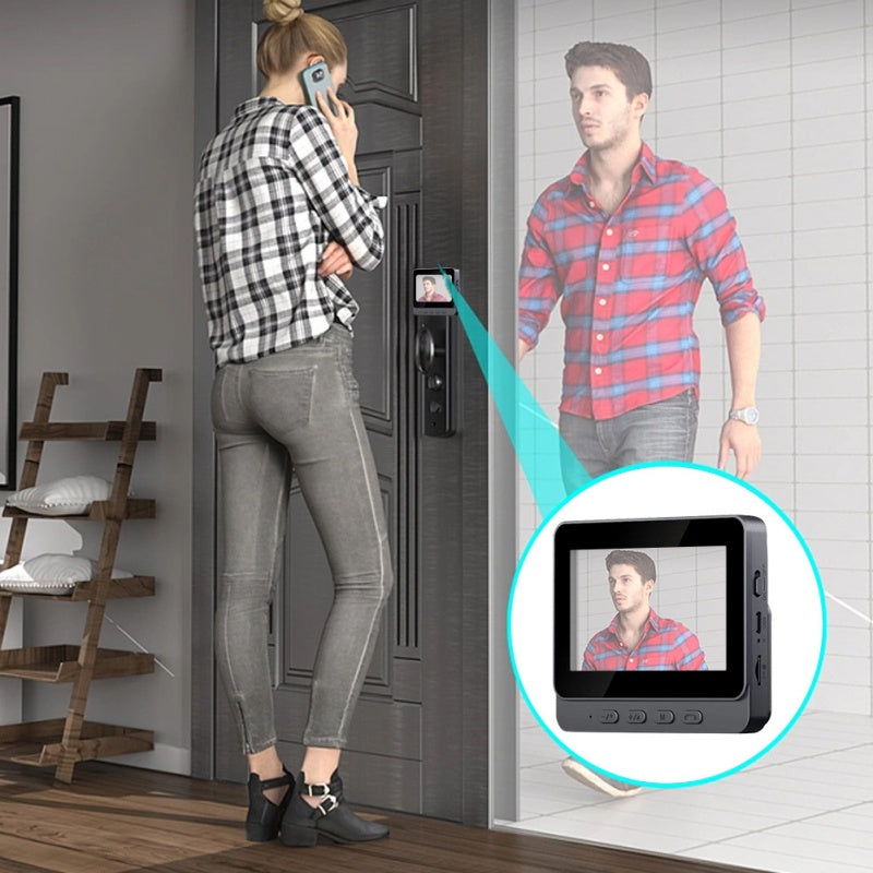 Kabellose Türklingelkamera: 1080P, 170°-Blickwinkel, 4,3-Zoll-Bildschirm, IPX65 wasserdicht für den Außenbereich, Nachtsicht