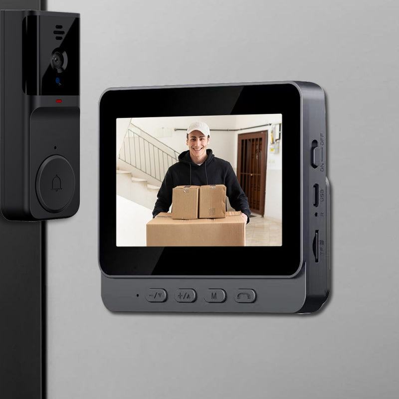 Kabellose Türklingelkamera: 1080P, 170°-Blickwinkel, 4,3-Zoll-Bildschirm, IPX65 wasserdicht für den Außenbereich, Nachtsicht