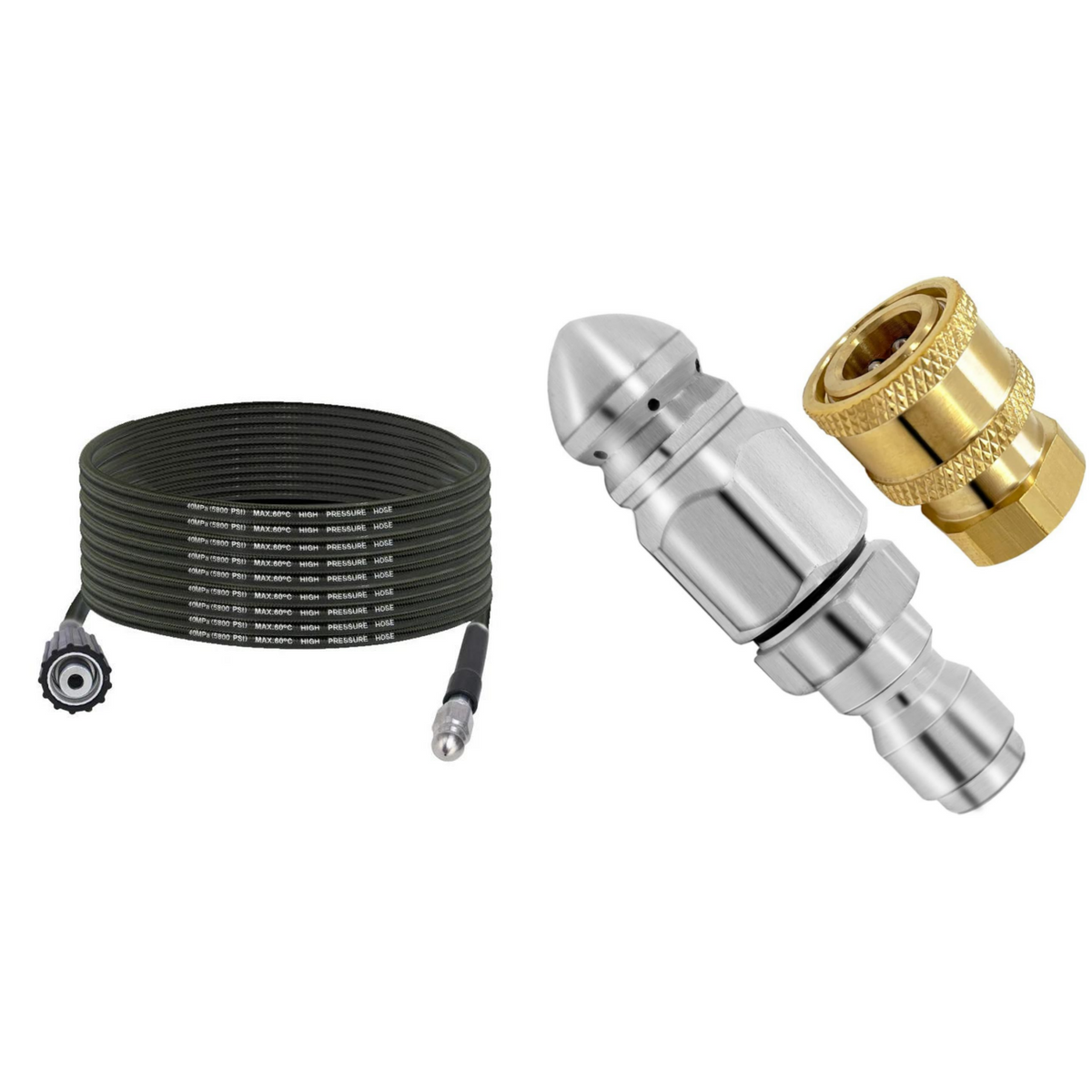 Tuyau de nettoyage haute pression pour gouts avec buse