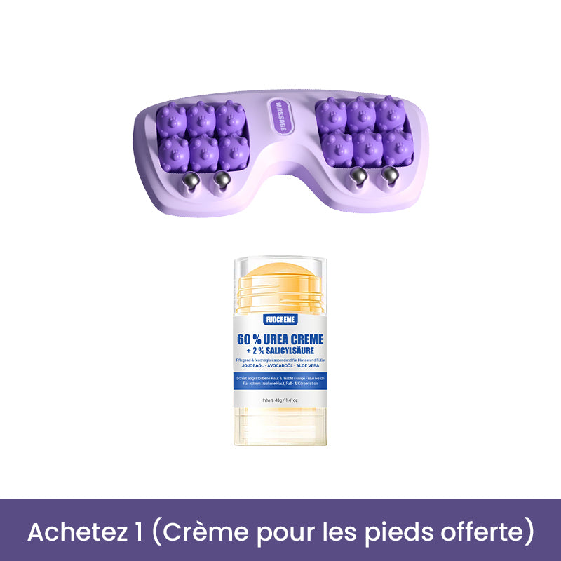 Apaisement Immdiat Rouleau de Massage Portable Deux Ttes pour les Pieds