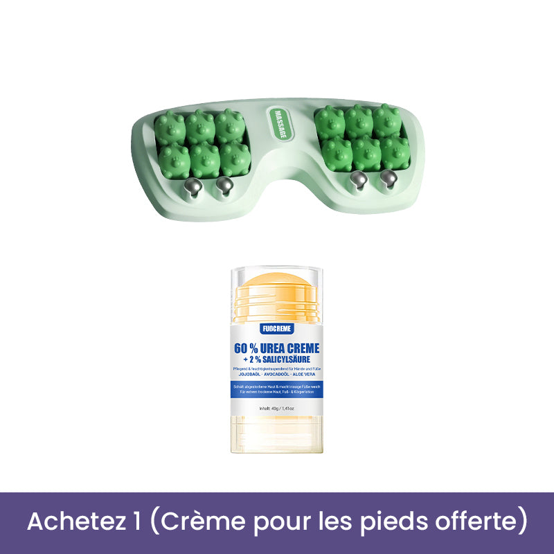 Apaisement Immdiat Rouleau de Massage Portable Deux Ttes pour les Pieds