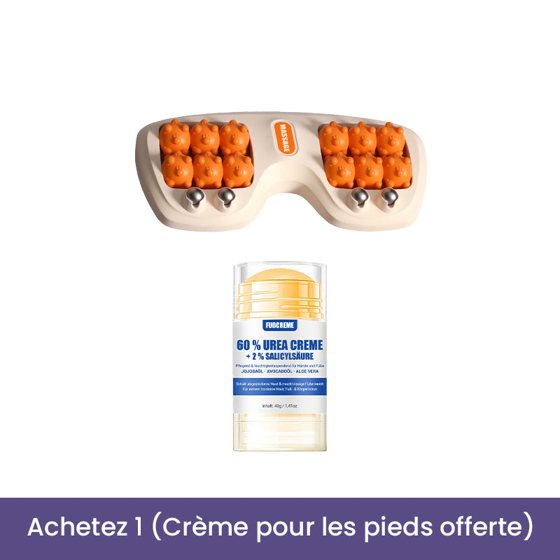 Apaisement Immdiat Rouleau de Massage Portable Deux Ttes pour les Pieds