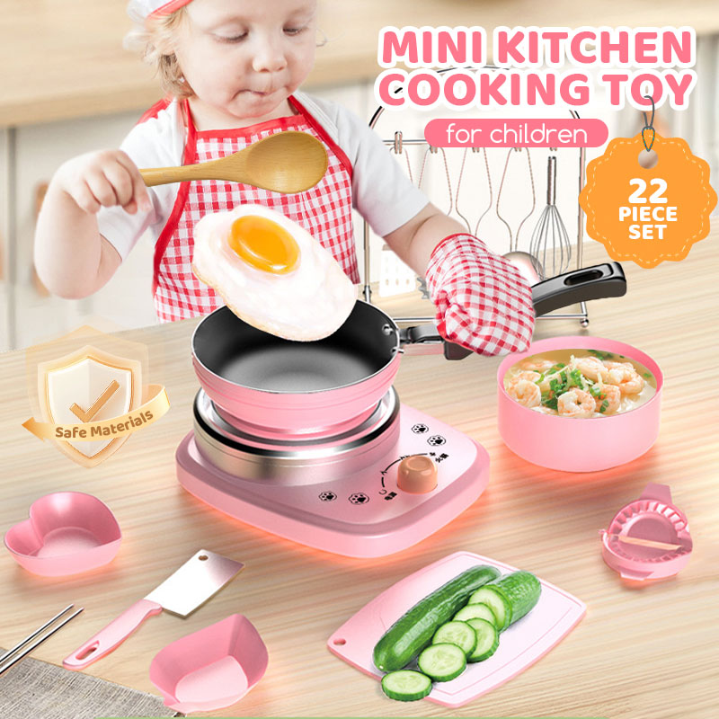 [Bestes Geschenk für Kinder] Mini Spielküche für Kinder - 22-teiliges Set