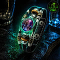 Fluoreszierendes Lederarmband mit Sternzeichen für Herren und Damen (17,5 cm/20,6 cm)