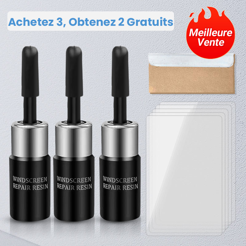 ACHETEZ 1, OBTENEZ 1 GRATUIT Kit de Rparation de Verre Fissur Rsultat Invisible en 20 Min, Facile Utiliser