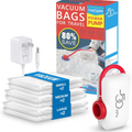 DE RDUCTION OFFRE EXCEPTIONNELLE Lot de 6 sacs de compression pour aspirateur lectrique USB Rangement peu encombrant, fermeture hermtique, rutilisables et durables