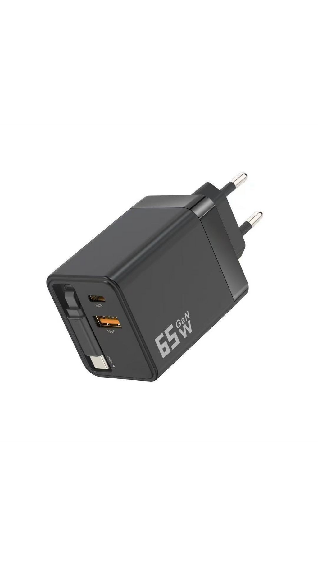 Sonderangebot 2026: 65-W-Ladegerät mit einziehbarem Typ-C-Kabel
