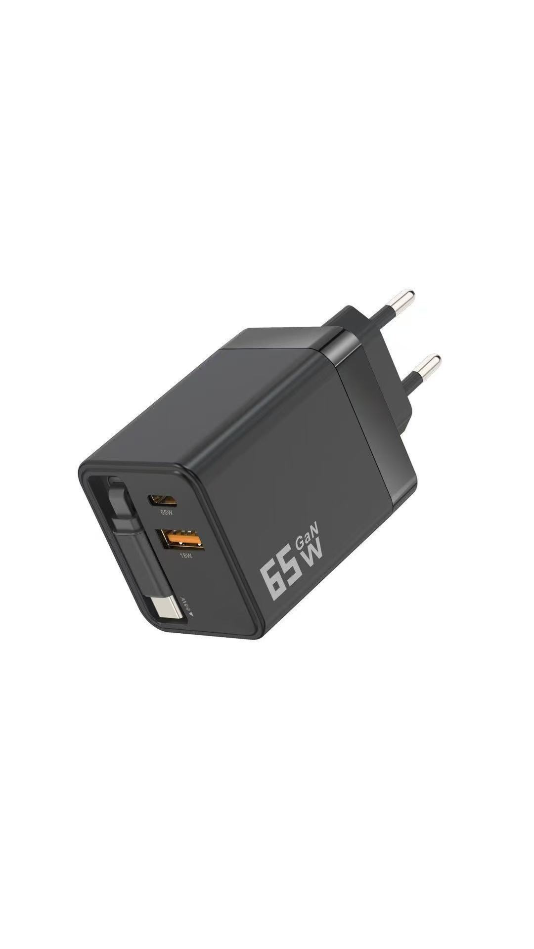 Sonderangebot 2026: 65-W-Ladegerät mit einziehbarem Typ-C-Kabel