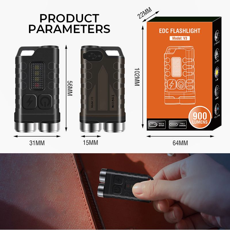 Mini lampe de poche porte-cls magntique Pousbo? (50 % de rduction)