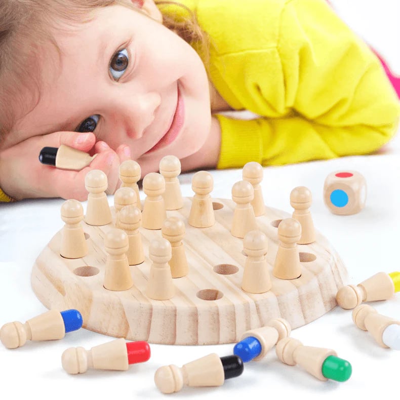 Geschenke für Kinder Holzschachspiel Memory Match Stick