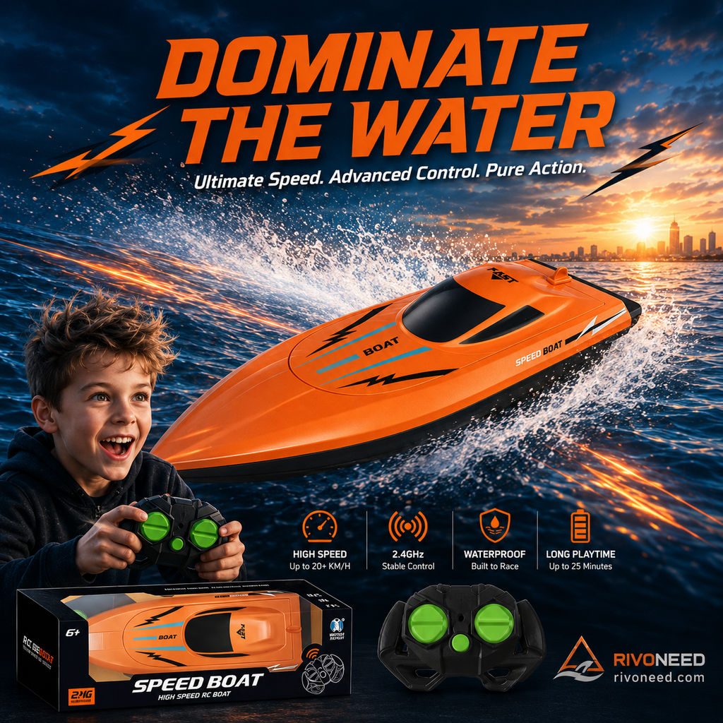 MOITI PRIX Bateau radiocommand 2,4 GHz haute vitesse avec double moteur