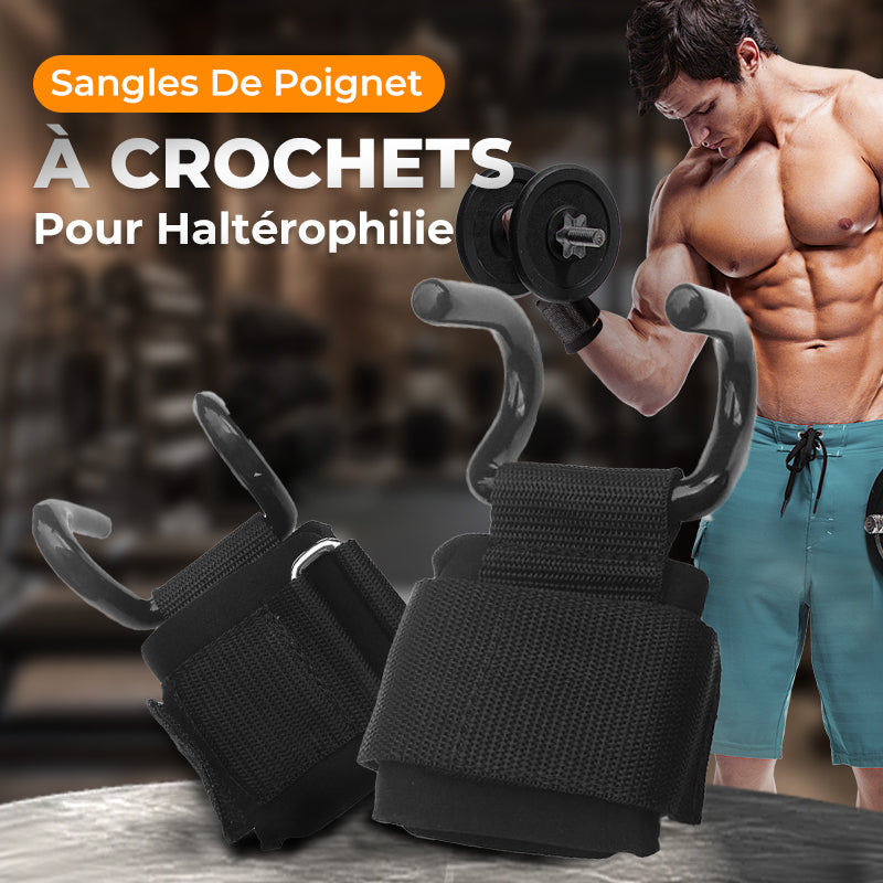 Rduction limite 49% Sangles de Poignet Robustes Crochets pour Haltrophilie