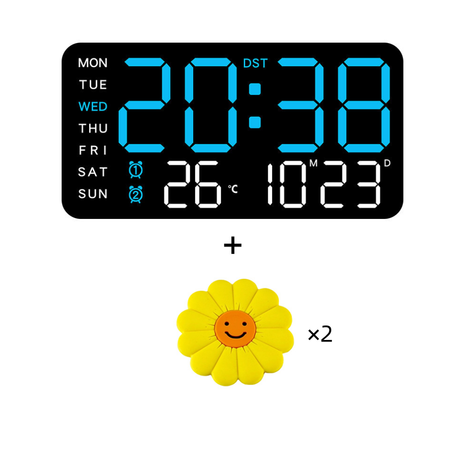 DE RDUCTION Horloge murale numrique LED dcorative multifonctionnelle, l'horloge numrique sans limites pour la maison norvgienne moderne.