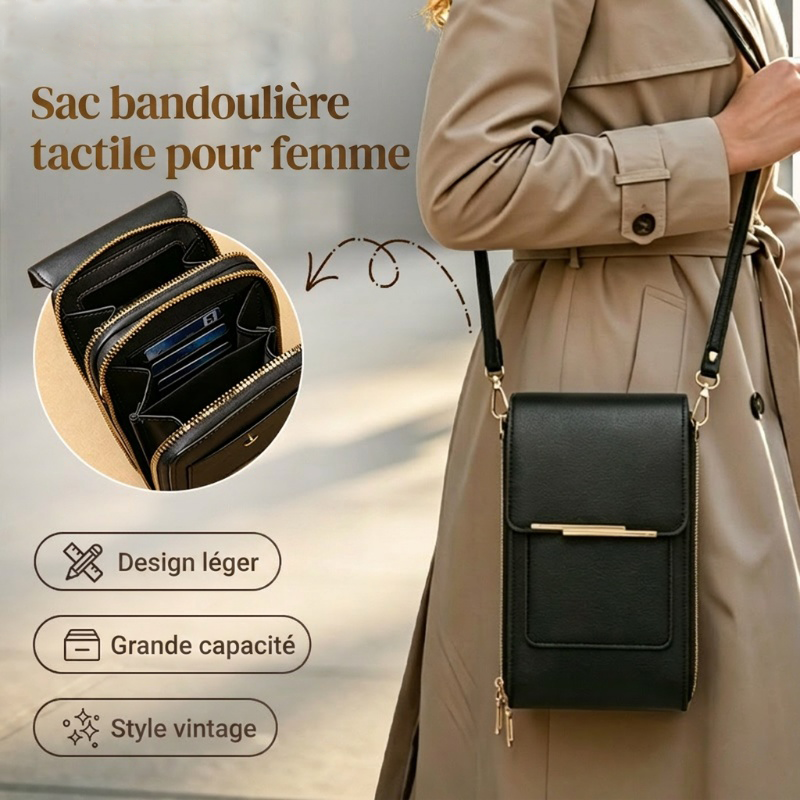 Exceptionnels 57 % de rduction - Sacoche pour tlphone portable cran tactile pour femme