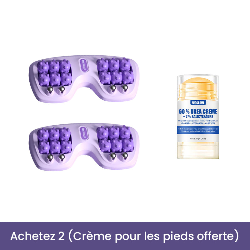 Apaisement Immdiat Rouleau de Massage Portable Deux Ttes pour les Pieds