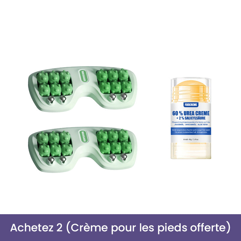 Apaisement Immdiat Rouleau de Massage Portable Deux Ttes pour les Pieds