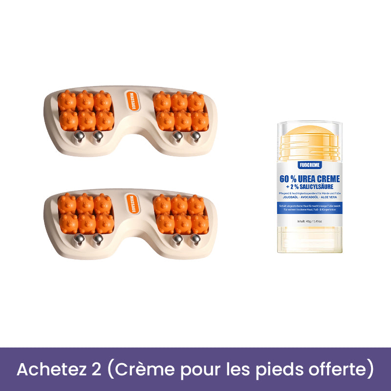 Apaisement Immdiat Rouleau de Massage Portable Deux Ttes pour les Pieds