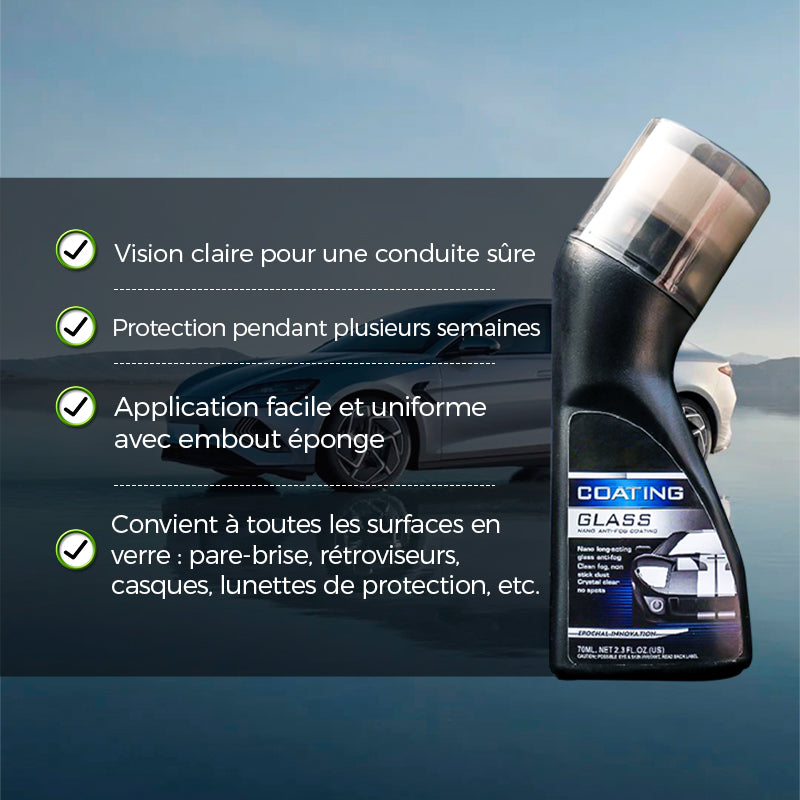 Lingette Revtement Anti-Bue Micromolculaire Garde Votre Pare-brise Clair et Sans Bue