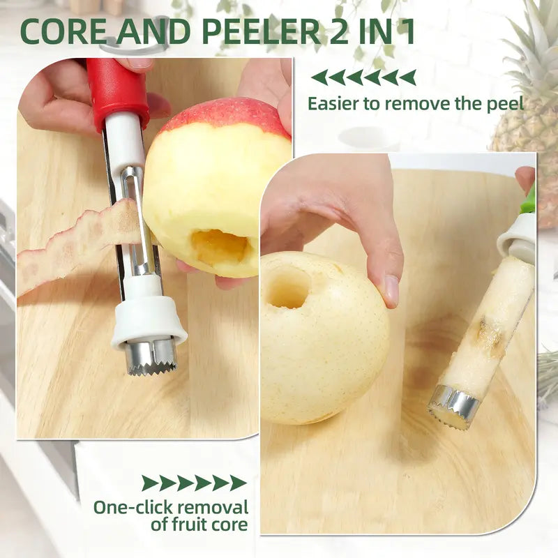 Outil 2-en-1 Cuisine Acier Inoxydable & Poigne Ergonomique