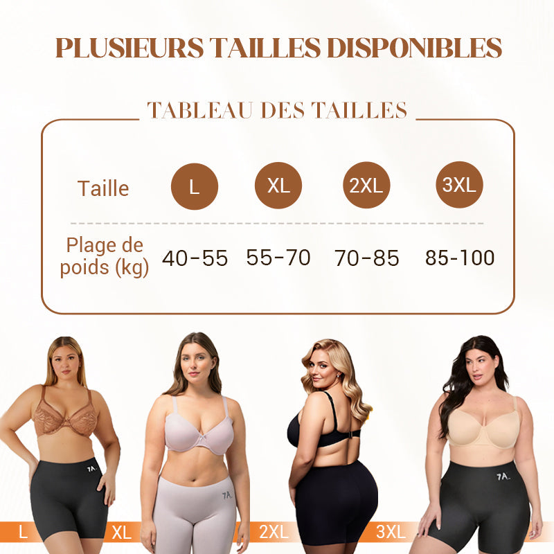 Sous-vtements fminins taille haute en soie glace avec contr?le de l'abdomen Hip-lifting