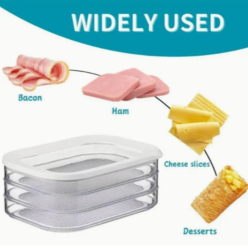DE RDUCTION Vorratsdosen, 3er-Set, PET, transparent, luftdicht und stapelbar für Kühlschrankorganisation