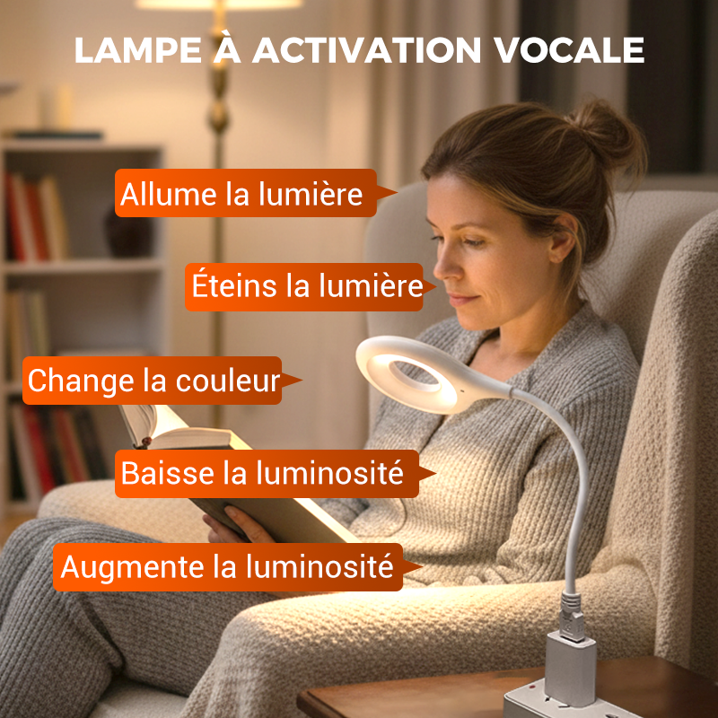 Lampe LED USB commande vocale haute technologie