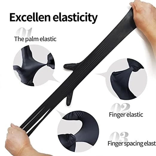 100 gants jetables en nitrile noir Outils de scurit pour le nettoyage domestique