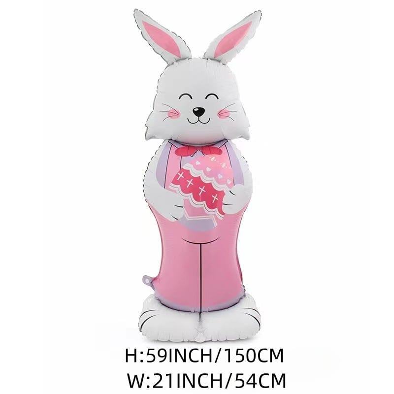 DE RDUCTION Ballons 3D sur Pied pour Paques Gants Lapin/Carotte/Poussin/?uf Dcoration Festive, Gonflage l'Air & Parfait pour Enfants/Jardin