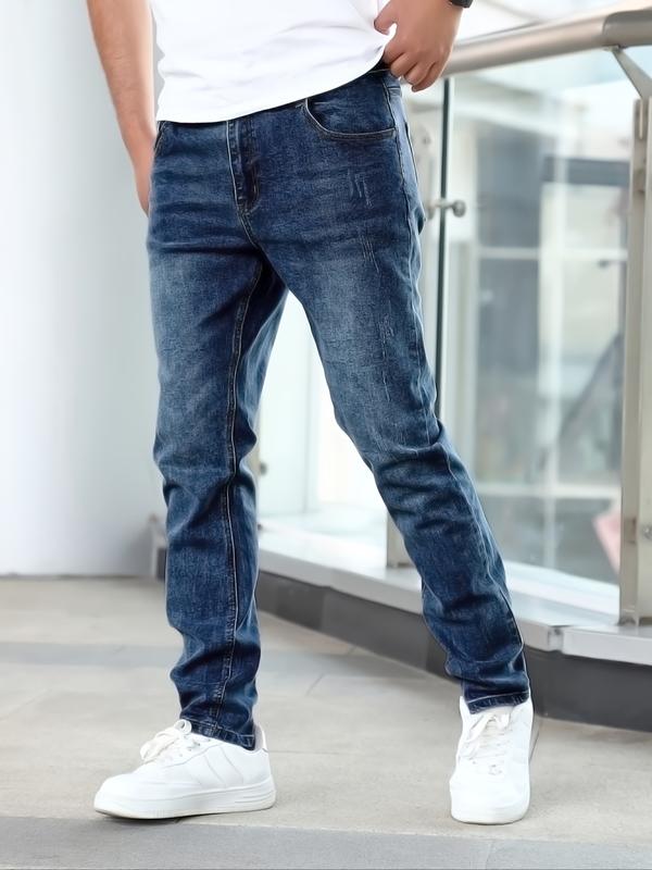 Jean droit pour homme coupe classique, confortable et intemporel