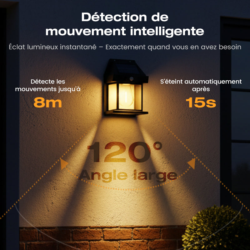 2025 Nouvelle lampe murale solaire pour l'extrieur