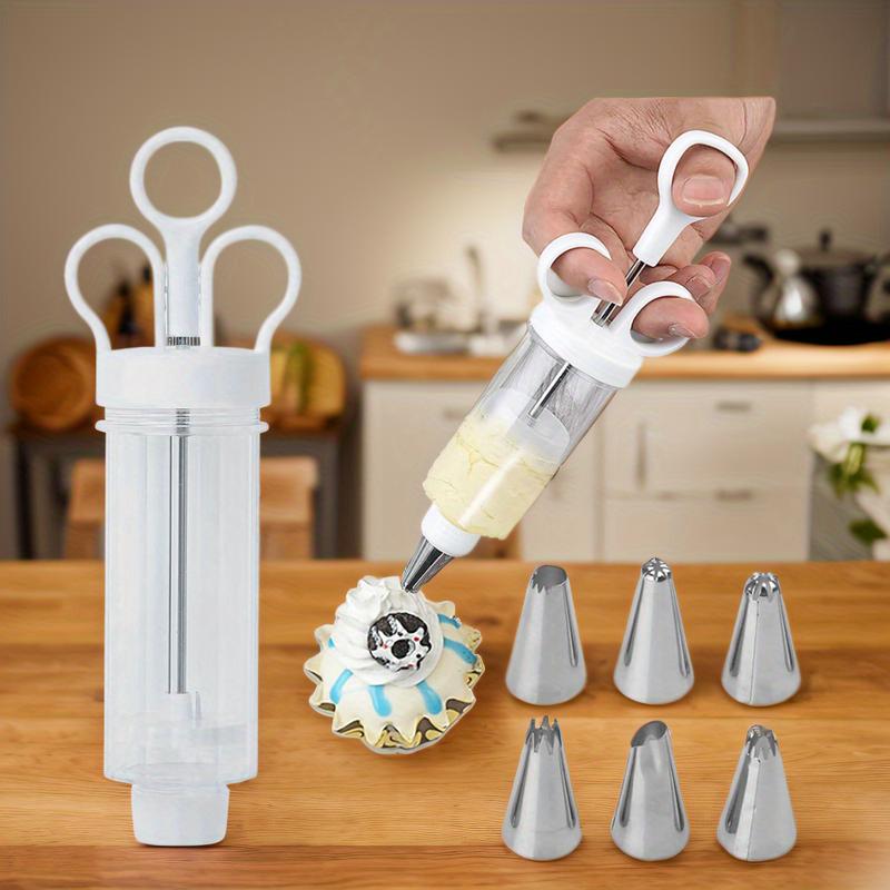 DE RDUCTION Kit Pistolet Dcorer les Gateaux en Inox Set Complet avec 18 Embouts & Douilles Dcorez lIntrieur & lExtrieur.